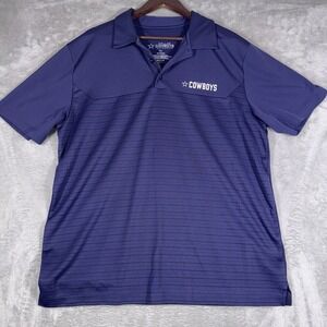 Dallas Cowboys NFL Football Dri-fit Navy Blue Golf Polo Shirt - Men's XL